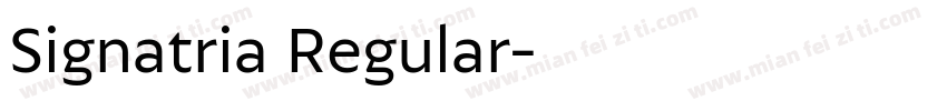 Signatria Regular字体转换